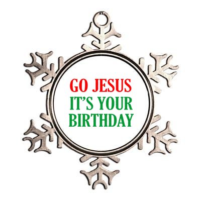 Go Jesus, It's Your Birthday Metallic Star Ornament