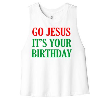 Go Jesus, It's Your Birthday Women's Racerback Cropped Tank