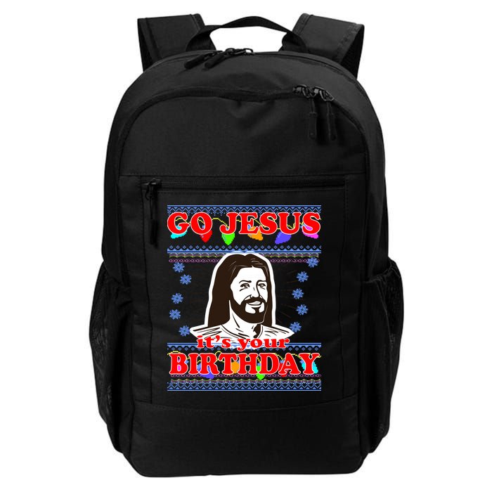Go Jesus It's Your Birthday Ugly Christmas Backpack