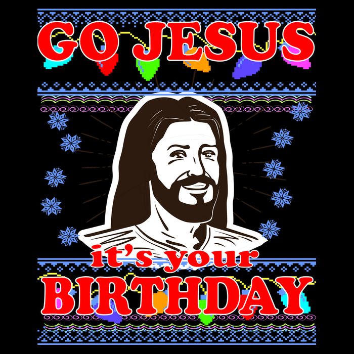 Go Jesus It's Your Birthday Ugly Christmas Backpack