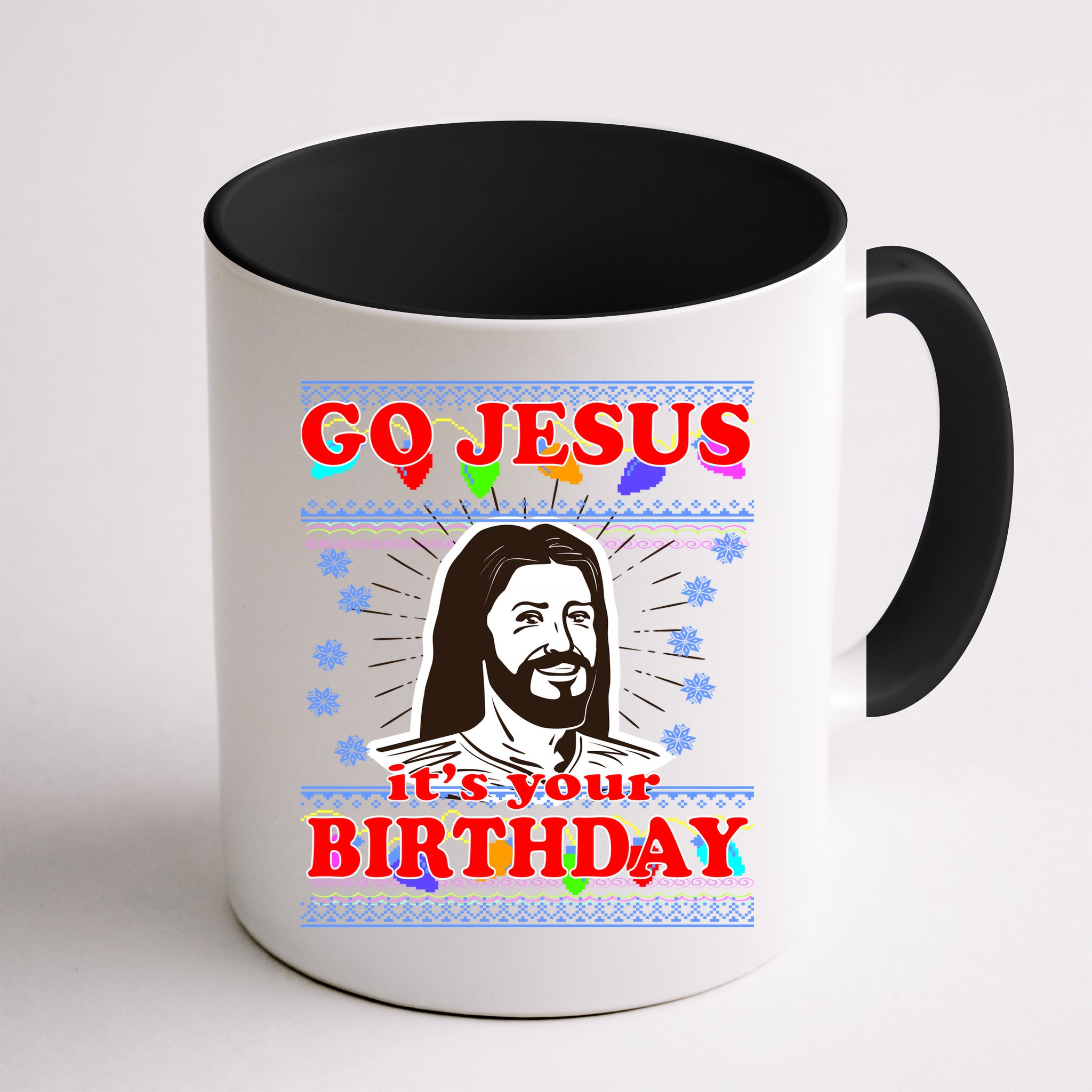 Go Jesus It's Your Birthday Ugly Christmas Mug