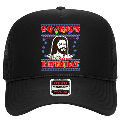 Go Jesus It's Your Birthday Ugly Christmas Trucker Hat