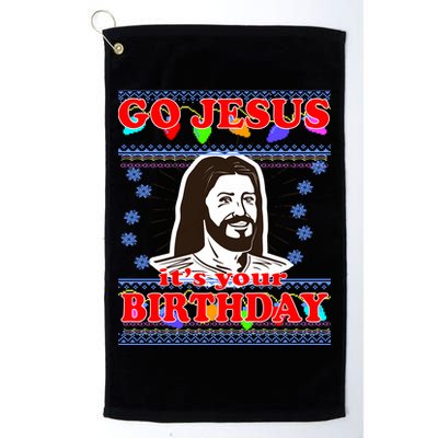 Go Jesus It's Your Birthday Ugly Christmas Golf Towel