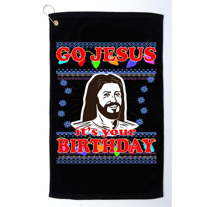 Go Jesus It's Your Birthday Ugly Christmas Golf Towel