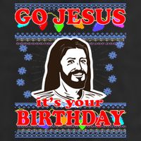 Go Jesus It's Your Birthday Ugly Christmas Golf Towel