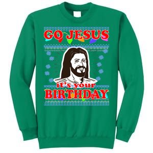 Go Jesus It's Your Birthday Ugly Christmas Sweatshirt