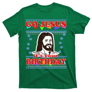 Go Jesus It's Your Birthday Ugly Christmas T-Shirt