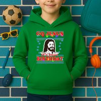 Go Jesus It's Your Birthday Ugly Christmas Kids Hoodie