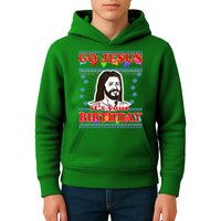 Go Jesus It's Your Birthday Ugly Christmas Kids Hoodie