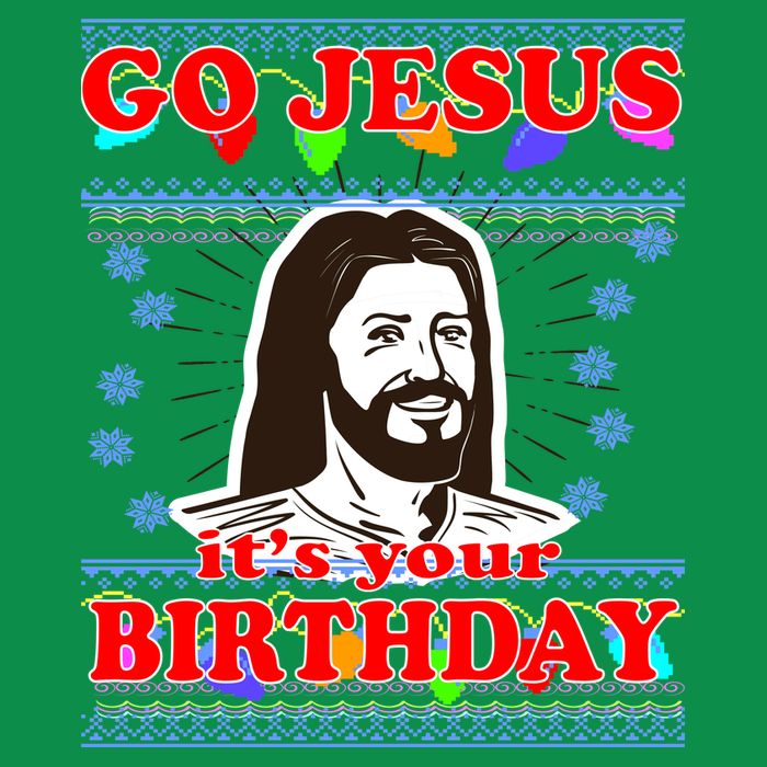 Go Jesus It's Your Birthday Ugly Christmas Kids Hoodie