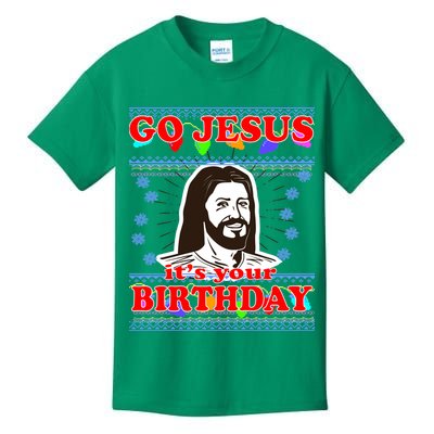 Go Jesus It's Your Birthday Ugly Christmas Kids T-Shirt