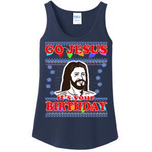 Go Jesus It's Your Birthday Ugly Christmas Ladies Essential Tank