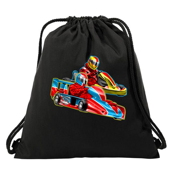 Go Karts Drawstring Bag