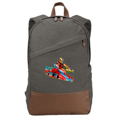 Go Karts Cotton Canvas Backpack