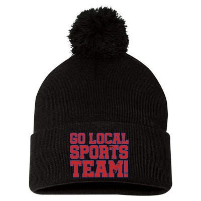 Go Local Sports Team Pom Pom 12in Knit Beanie