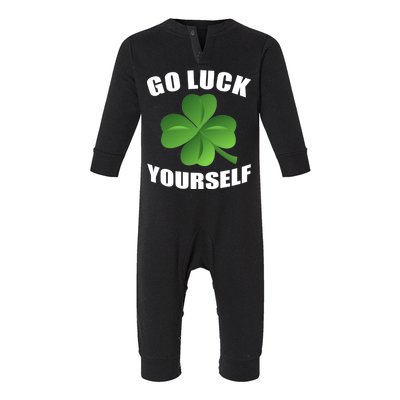 Go Luck Yourself Funny St. Patrick's Day Infant Fleece One Piece