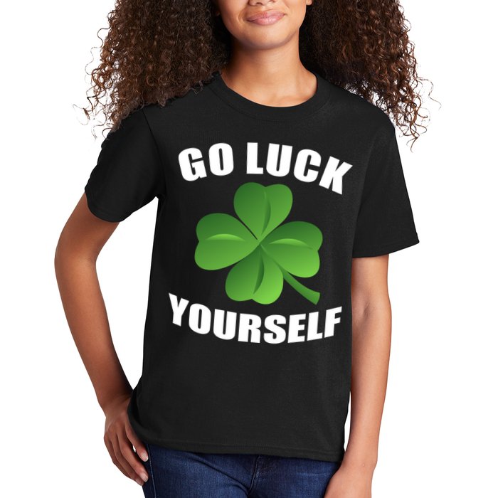 Go Luck Yourself Funny St. Patrick's Day Kids T-Shirt