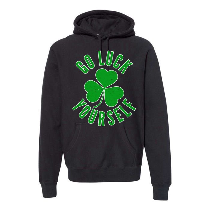 Go Luck Yourself Irish Clover Premium Hoodie