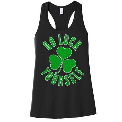 Go Luck Yourself Irish Clover Women's Racerback Tank