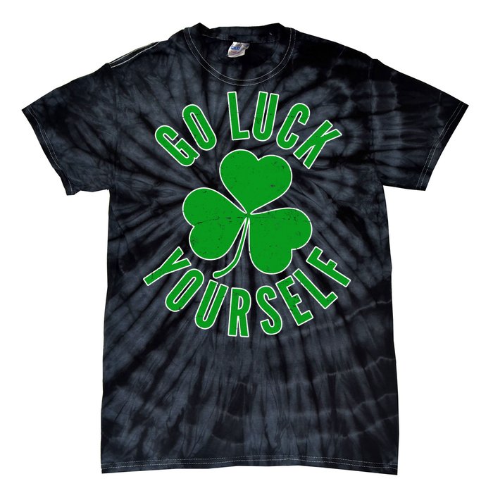 Go Luck Yourself Irish Clover Tie-Dye T-Shirt