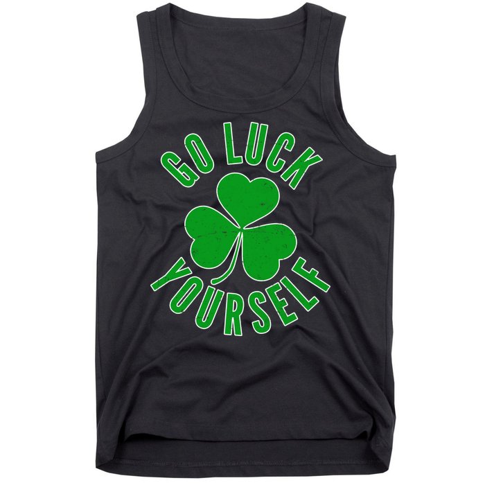 Go Luck Yourself Irish Clover Tank Top