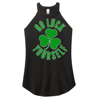 Go Luck Yourself Irish Clover Women’s Perfect Tri Rocker Tank