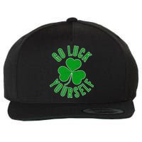 Go Luck Yourself Irish Clover Wool Snapback Cap