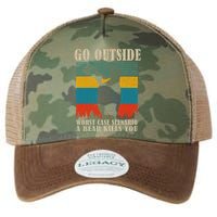 Go Outside Worst Case Scenario A Bear Kills You Legacy Tie Dye Trucker Hat