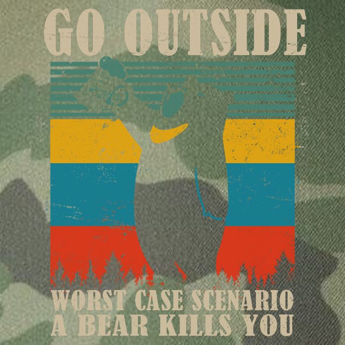 Go Outside Worst Case Scenario A Bear Kills You Legacy Tie Dye Trucker Hat