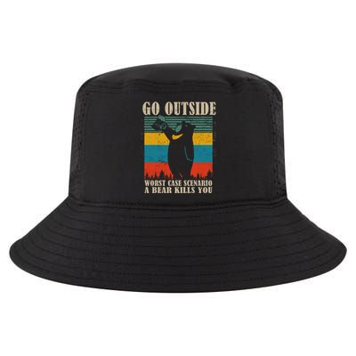 Go Outside Worst Case Scenario A Bear Kills You Cool Comfort Performance Bucket Hat