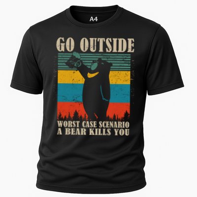 Go Outside Worst Case Scenario A Bear Kills You Performance Shirt