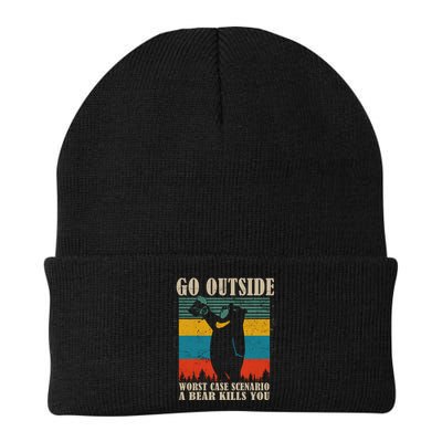 Go Outside Worst Case Scenario A Bear Kills You Beanie