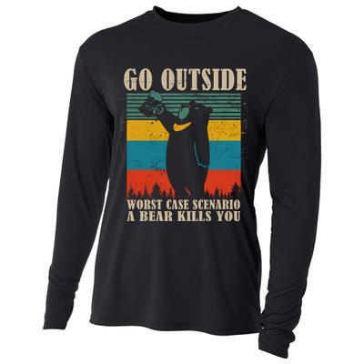 Go Outside Worst Case Scenario A Bear Kills You Cooling Performance Long Sleeve Crew