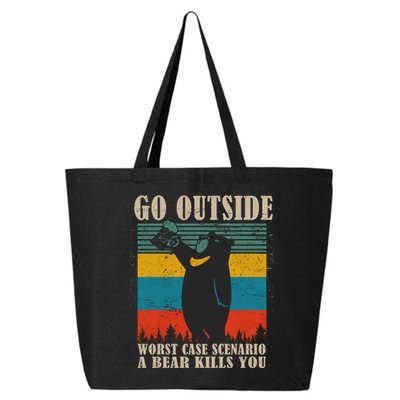 Go Outside Worst Case Scenario A Bear Kills You 25L Jumbo Tote