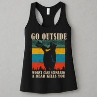 Go Outside Worst Case Scenario A Bear Kills You Womens Tank Top