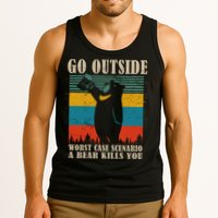 Go Outside Worst Case Scenario A Bear Kills You Tank Top