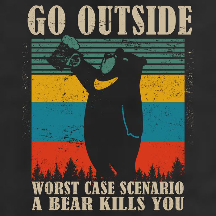 Go Outside Worst Case Scenario A Bear Kills You Microfiber Hand Towel