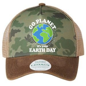 Go Planet It's Your Earth Day Celebrating Earth Day Legacy Tie Dye Trucker Hat