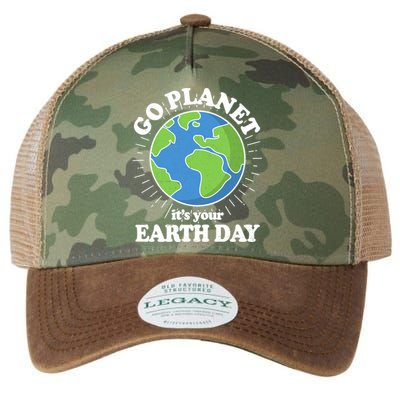 Go Planet It's Your Earth Day Celebrating Earth Day Legacy Tie Dye Trucker Hat