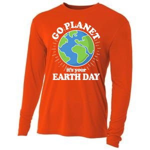 Go Planet It's Your Earth Day Celebrating Earth Day Cooling Performance Long Sleeve Crew