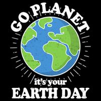 Go Planet It's Your Earth Day Celebrating Earth Day Cropped Pullover Crew