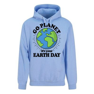 Go Planet It's Your Earth Day Celebrating Earth Day Unisex Surf Hoodie