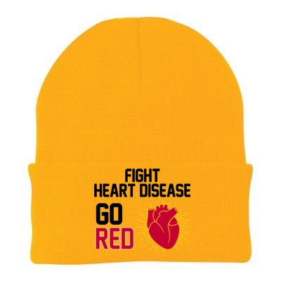 Go Red Fight Heart Health Awareness Knit Cap Winter Beanie