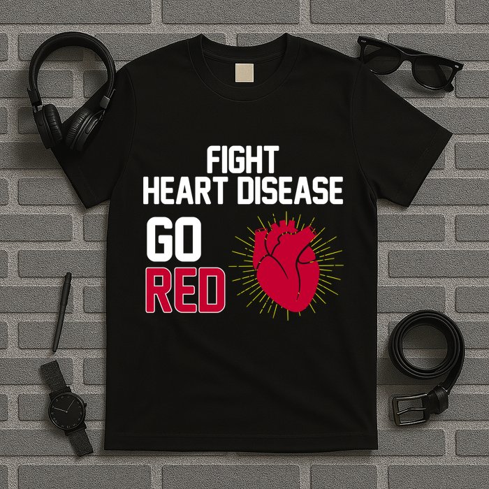 Go Red Fight Heart Health Awareness T-Shirt