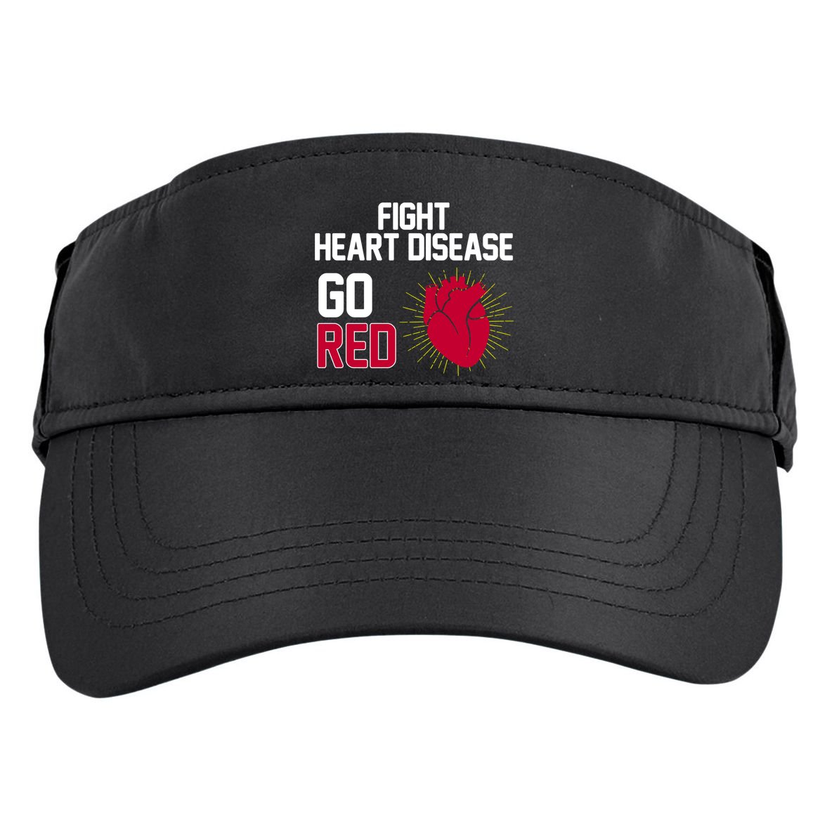Go Red Fight Heart Health Awareness Adult Drive Performance Visor