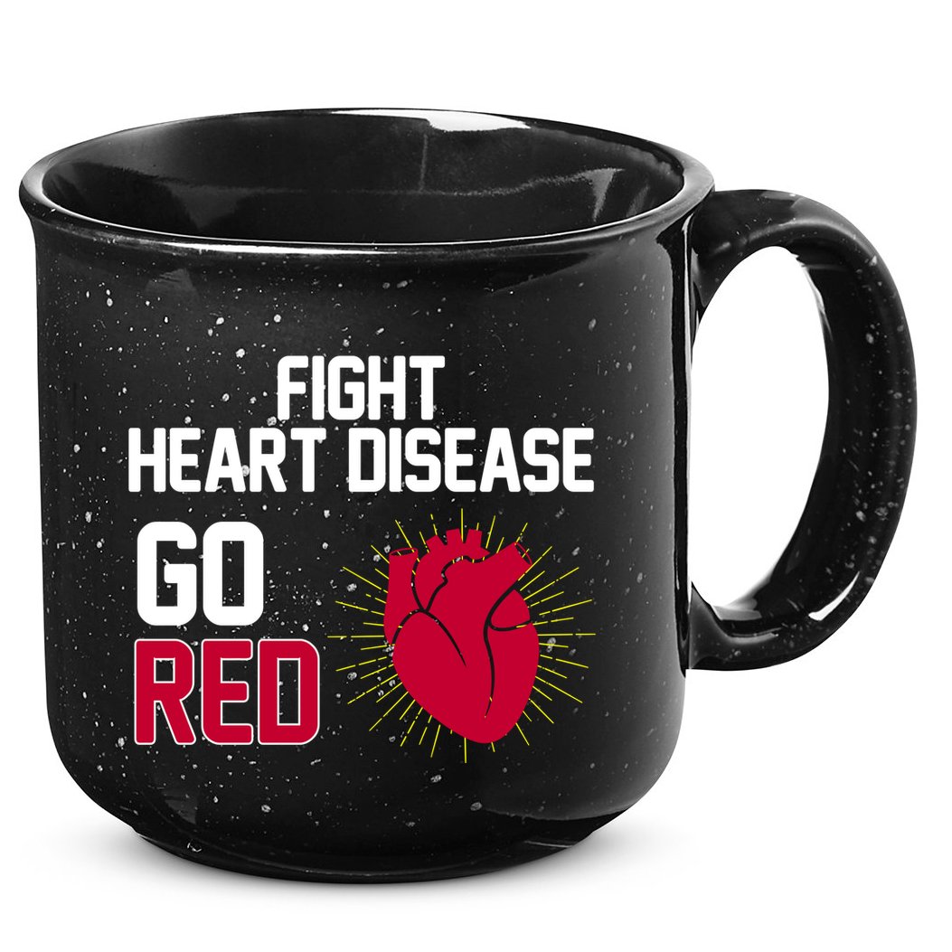 Go Red Fight Heart Health Awareness 15oz Campfire Ceramic Mug