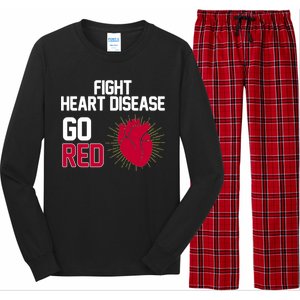 Go Red Fight Heart Health Awareness Long Sleeve Pajama Set