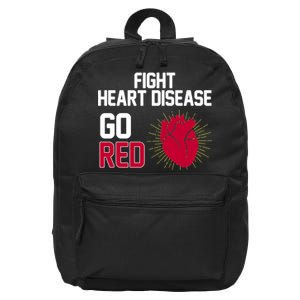 Go Red Fight Heart Health Awareness 16 in Basic Backpack