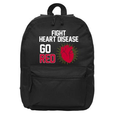 Go Red Fight Heart Health Awareness 16 in Basic Backpack