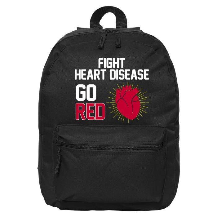 Go Red Fight Heart Health Awareness 16 in Basic Backpack